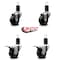 Service Caster 3'' Phenolic Swivel 1-5/8'' Expanding Stem Caster Set 2 Total Lock Brakes, 4PK SCC-EXTTL20S314-PHR-2-S-2-158 - alternate 5